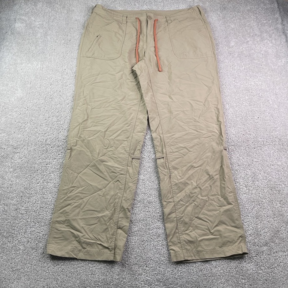 North Face Pants Womens 16 Tan Khaki Horizon II Performance Roll Up Cuff Hiking